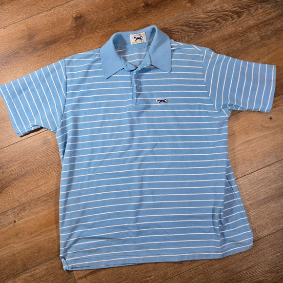 The Fox Shirt Other - Vintage JC Penney Fox Polo Shirt Mens XL Blue Striped 80s Preppy Golf Classic